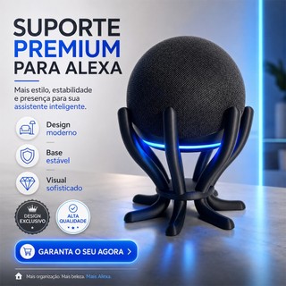Suporte para Alexa Echo Dot Geração 4 e 5 - Base Decorativa Criativa de Mesa para Casa e Escritório