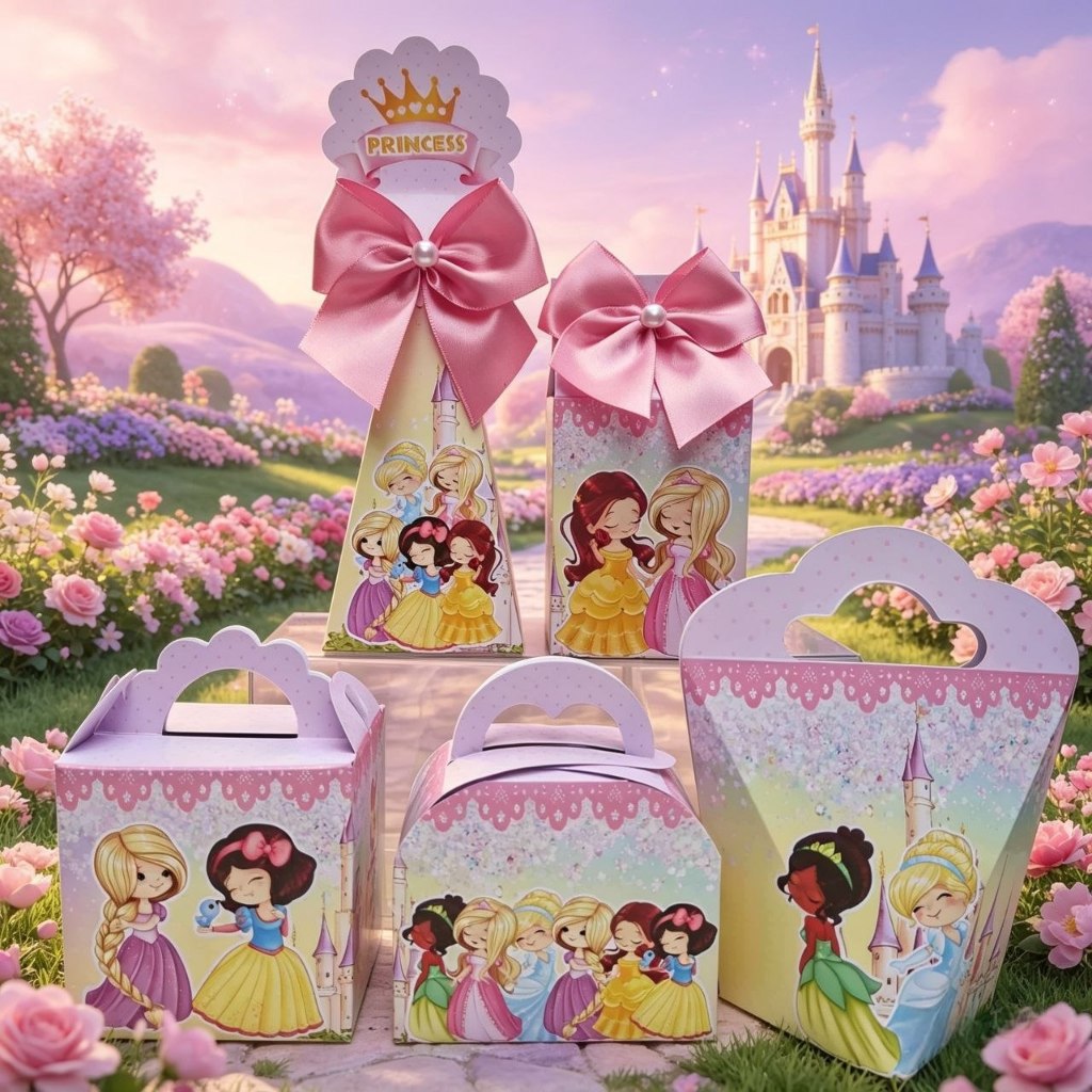 Kit Personalizados PRINCESAS Pegue e Monte Caixinhas Lembrancinhas Festa Infantil Aniversário