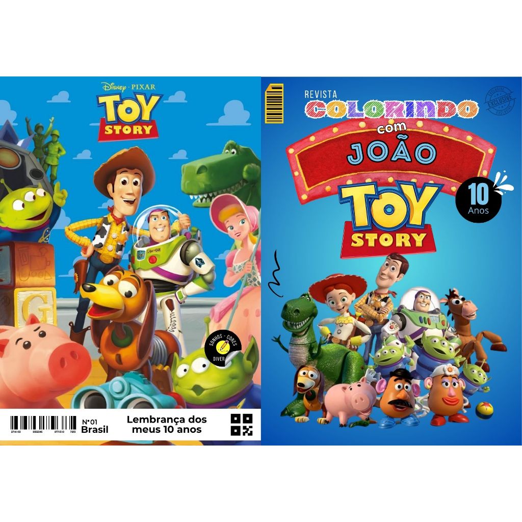 20 Livrinho de Colorir Personalizada Toy Story Lembrancinha Aniversário Infantil