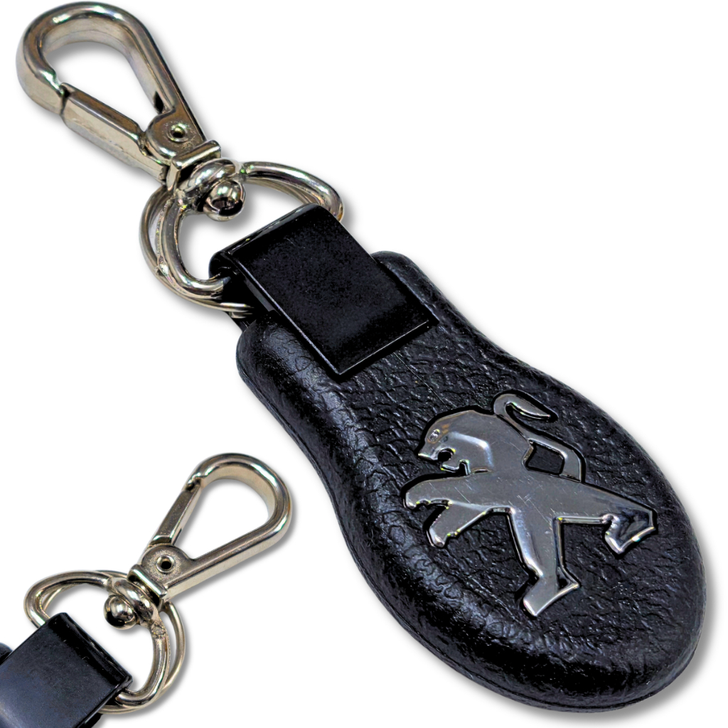 Chaveiro Peugeot Emblema Logomarca Cromada Auto Relevo Carro Mosquetão Automotivo Universal