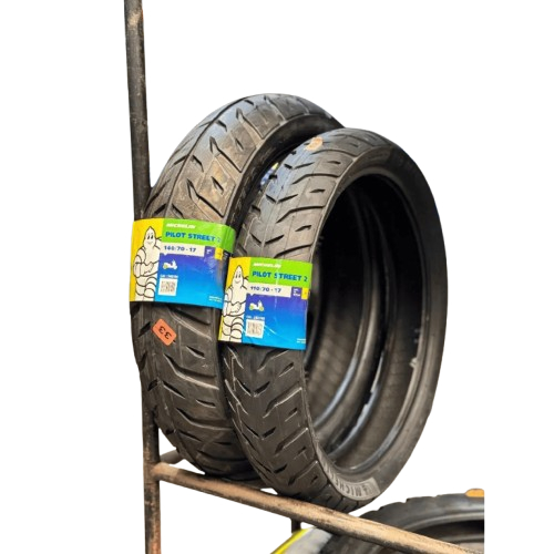 Par Pneu Michelin 140/70-17 + 110/70-17 Pilot Street 2 fazer CB 300 twister