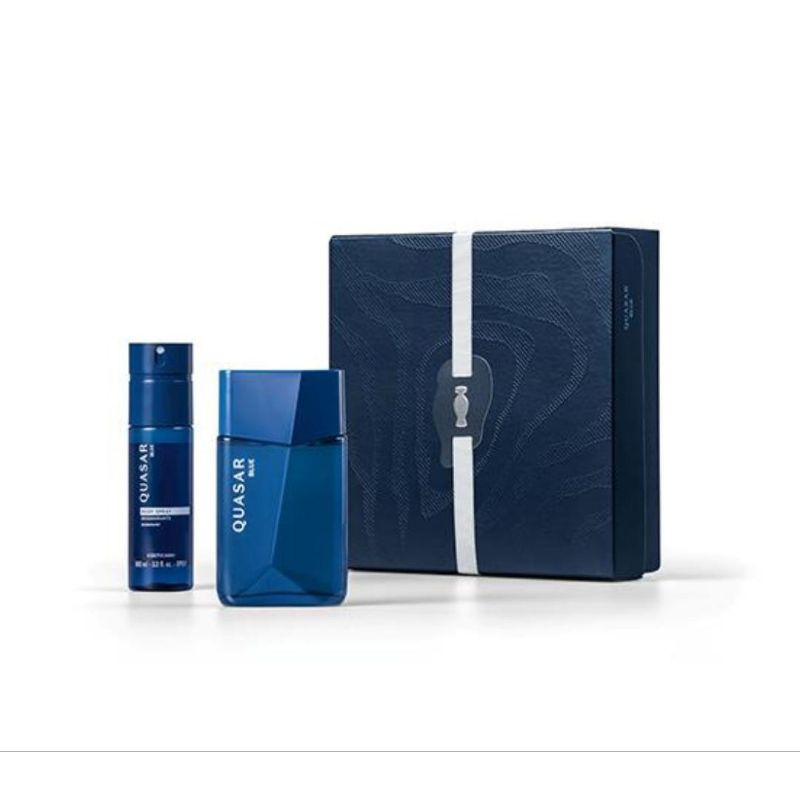 Perfume Quasar Blue 100ml + Body Spray Combo Presente Boticário