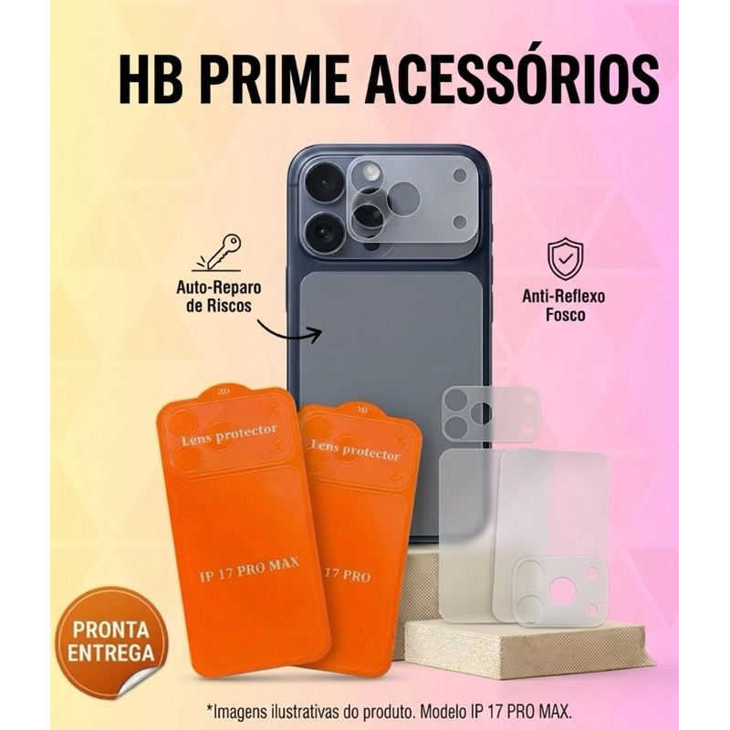 Película Traseira Hidrogel Fosca para Iphone 17/17pro/17promax