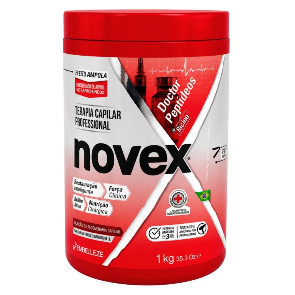 CR TRAT NOVEX 1KG DOCTOR RICINO FORTALECIMENTO CONTROLE DO FRIZZ FORTALECIMENTO HIDRATACAO