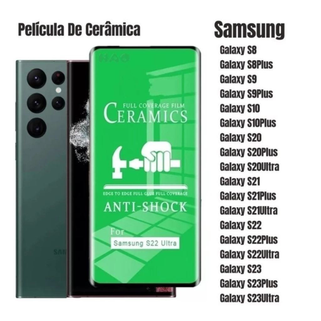 Película De Cerâmica Flexível Para Samsung A15/A16/A17/A37/A54/S24/S25FE