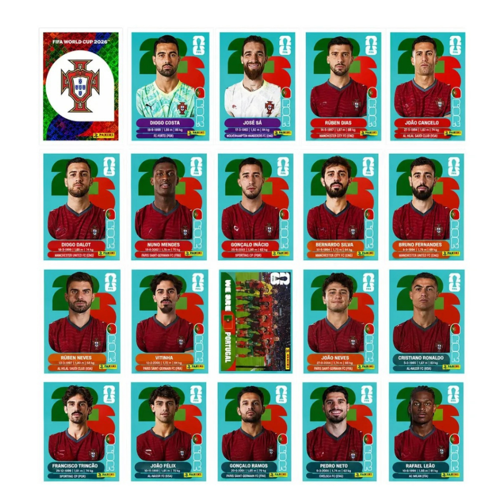 Figurinha Seleção de Portugal Avulso Álbum Copa Mundo 2026 - POR - Original