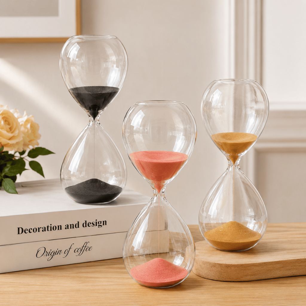 Ampulheta Relogio Temporizador Areia 15 e 30 minutos Decoração Colorido