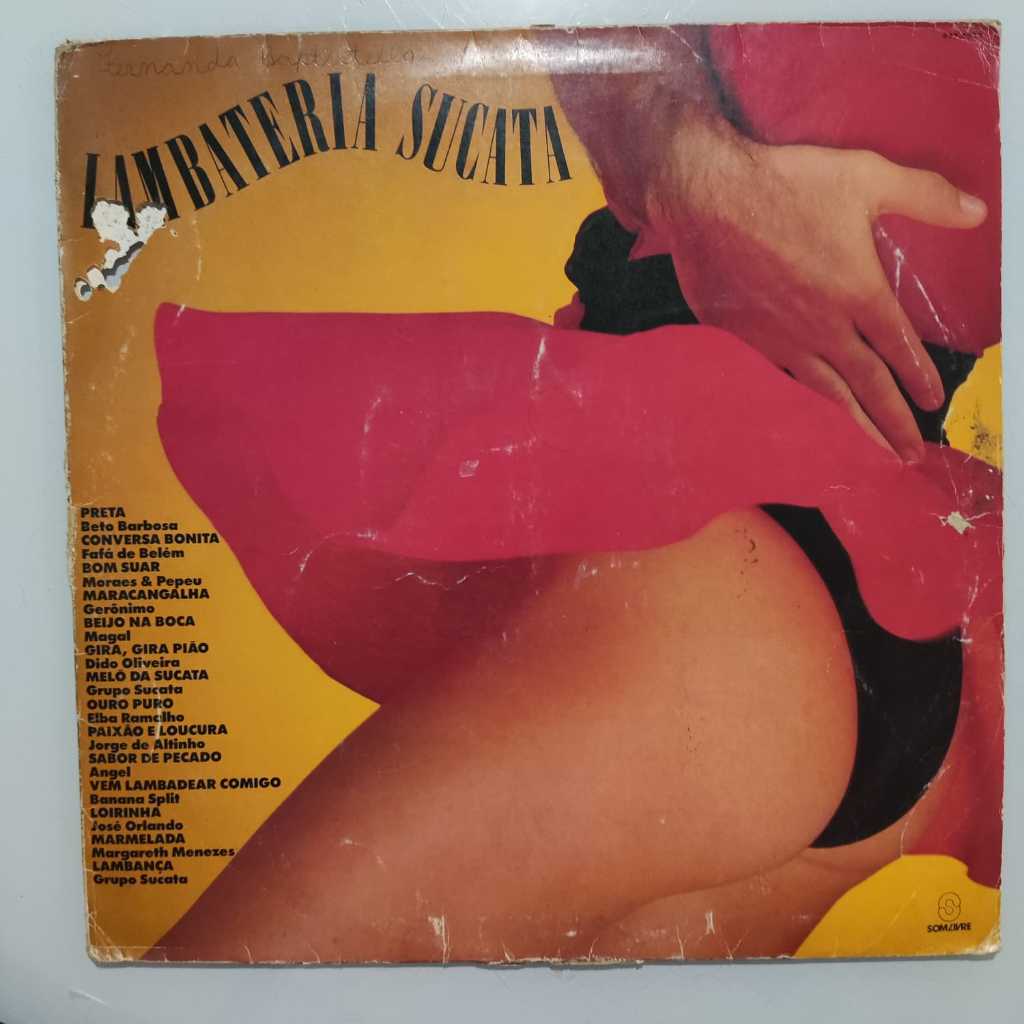 LP Vinil Coletânea Lambateria Sucata (1990) Lambada | Beto Barbosa, Elba Ramalho, Sidnei Magal