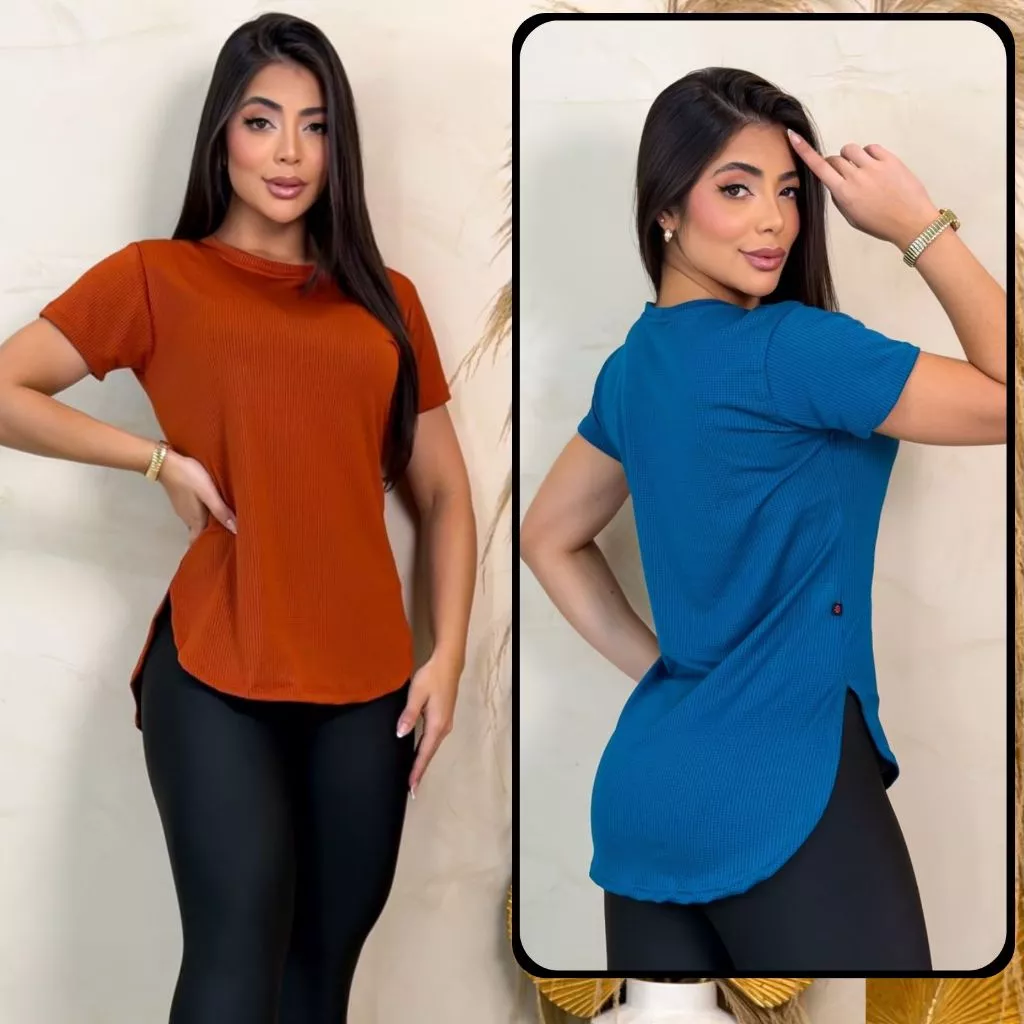 Blusa Academia feminina Oval ) Regata Veste Legging Camisão Tapa Bumbum Camiseta Tule Roupas de Academia Dry Fit Treino — imagem 1