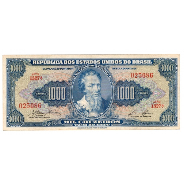 Cedula C 053 1000 Cruzeiros 1959 - MBCSOB Anuncio 2