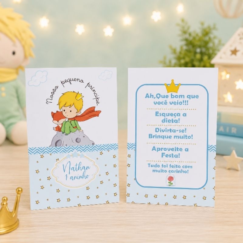 Kit Plaquinha de Agradecimento O Pequeno Príncipe - Centro de Mesa - Personalizados - Lembrancinha de Festa- Decoração