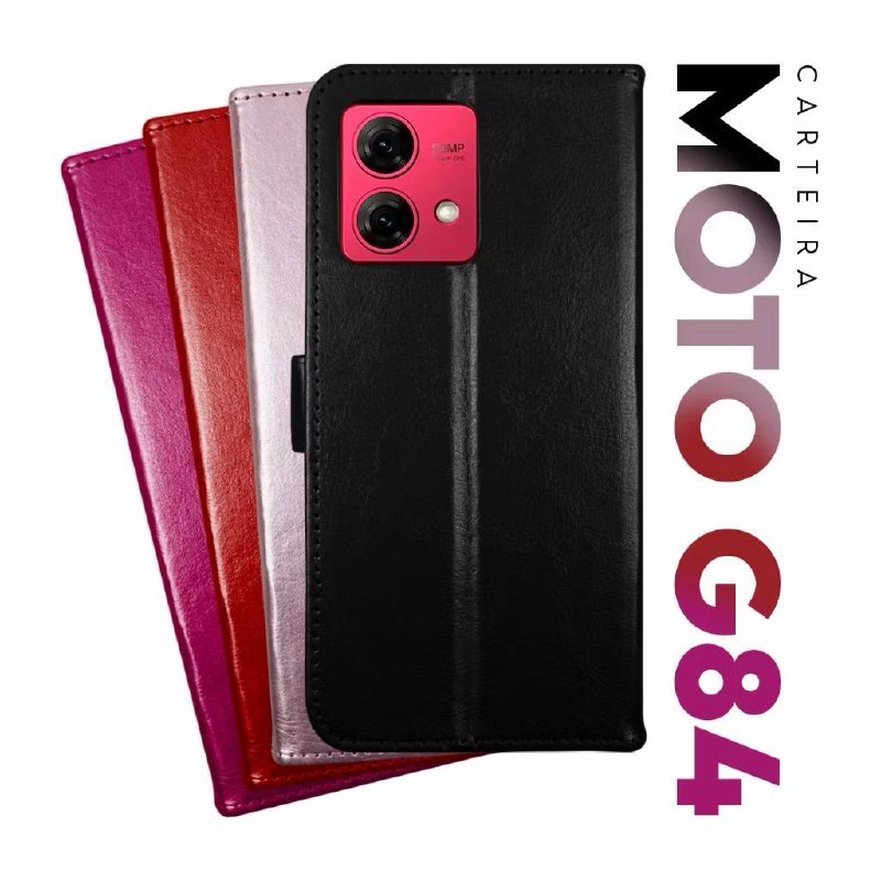 capa case capinha carteira flip cover couro sintético cores G84 MOTOROLA