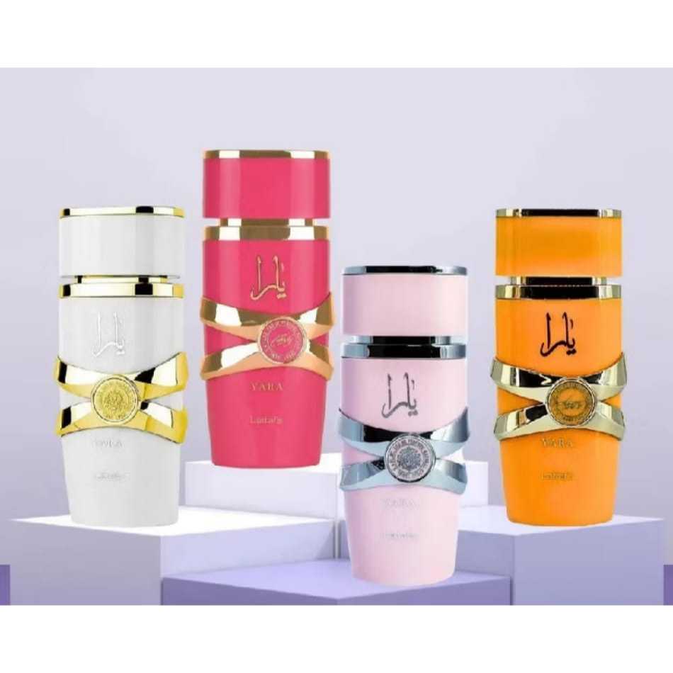 Lattafa My Yara Collection – Conjunto presente Eau de Parfum de 4 × 25 ml (Yara + Yara Moi + Yara Tous + Yara Candy)