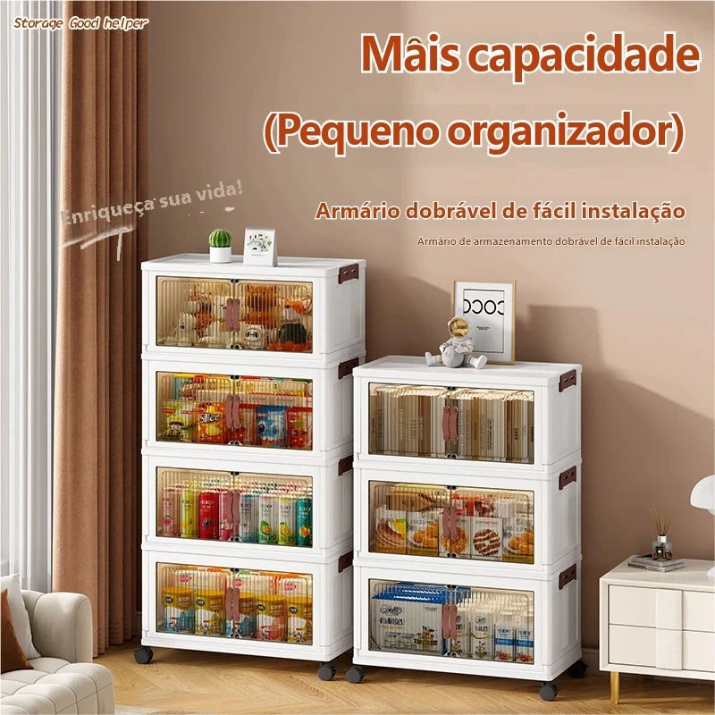 Armário Caixa Organizadora Dobrável Transparente USK 50cm Empilhável — foto 4