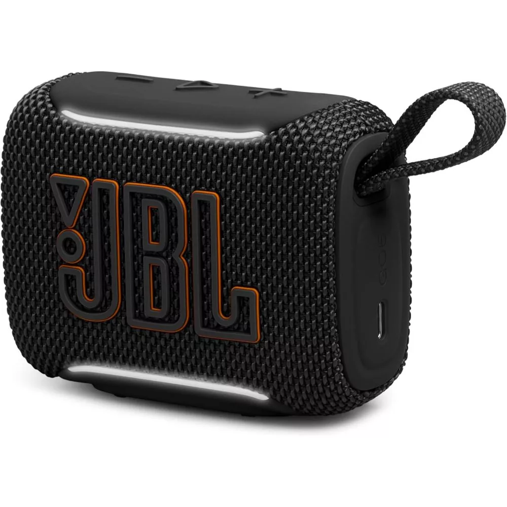 Caixa de Som Portátil JBL GO 5 Preto Original Bluetooth À Prova D'água Iluminação e Auracast