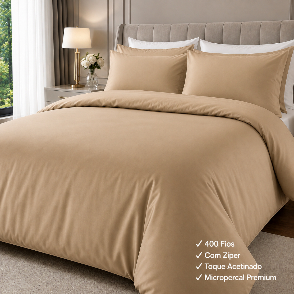 Capa Duvet Queen King Solteiro 400 Fios Micropercal Com Zíper Capa Para Edredom Premium Lençol Duplo