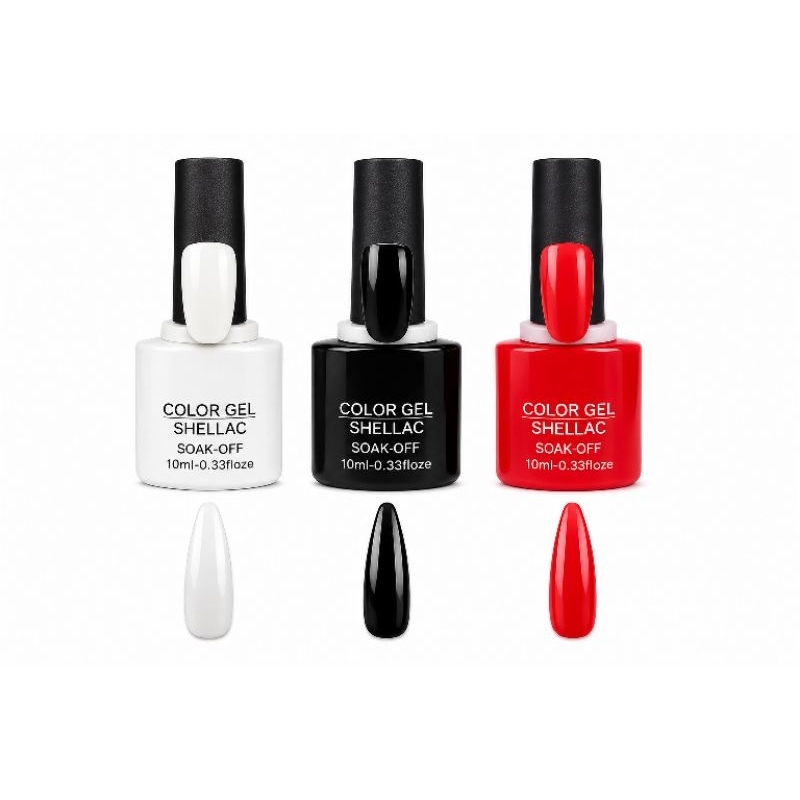 Kit 3 Esmaltes em Gel uv Led Unhas Esmalte Nail Art Alongamento D&Z Zem Bella Rosa KS Lirio