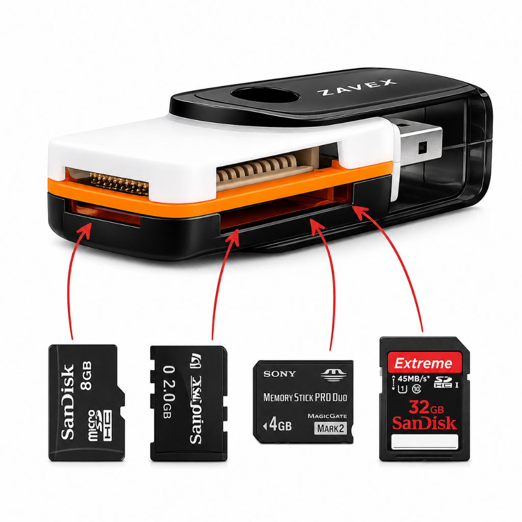 Adaptador USB Leitor Cartão Micro SD T-Flash Para PC Notebook — imagem 2 de 2