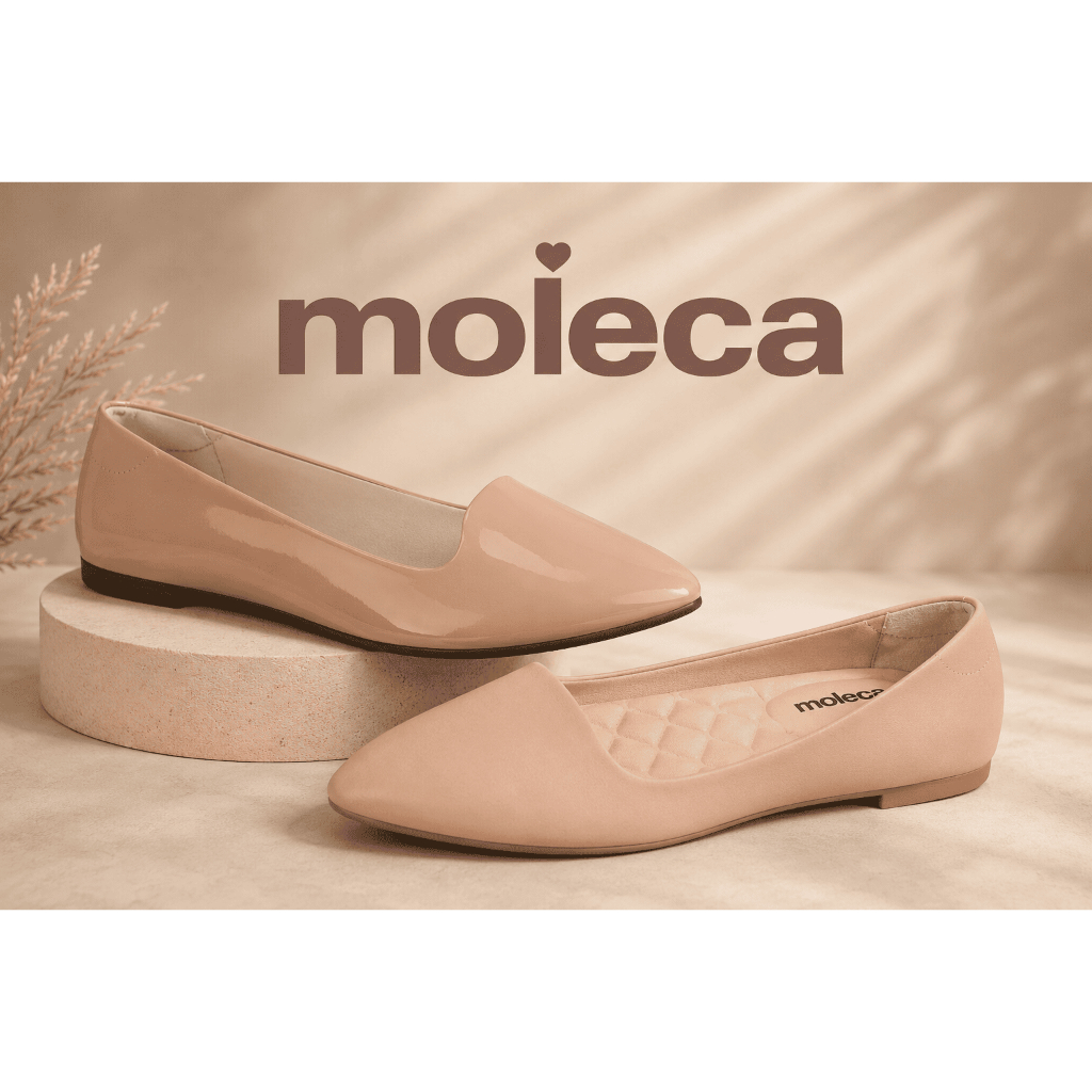 Sapatilha Feminina Bico Fino Moleca Clássica 5635.816 Casual Sapato Conforto Básica Confortável