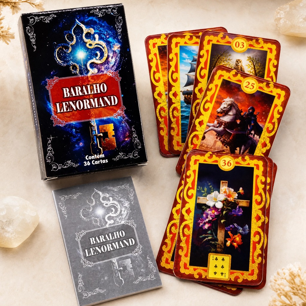 Baralho Cigano Lenormand 36 Cartas Com Manual Tarot Cigano