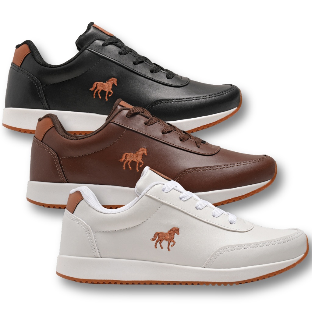 Kit 3 Sapatênis Masculino Confortável NOG Polo Casual Para Dia a Dia
