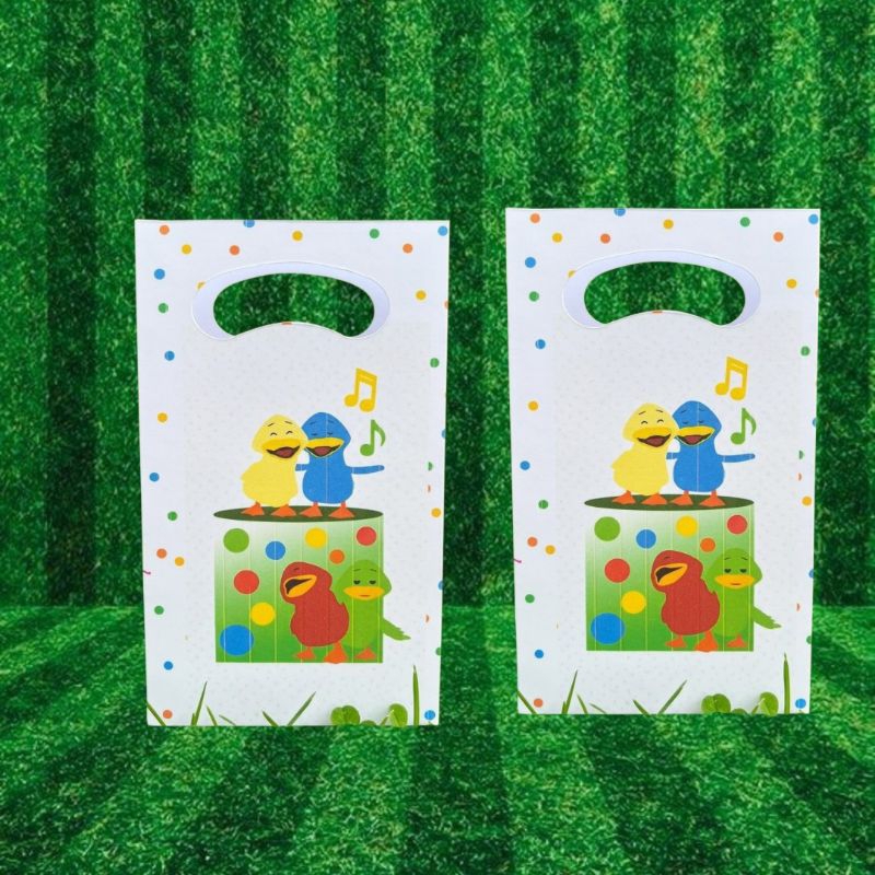 kit 2 sacolinhas patinho colorido,para lembrancinhas festas aniversário, kits festas