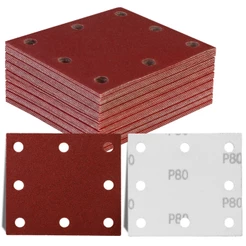 Discos De Lixa Kit 50Pcs Para Lixadeira Orbital 110x100mm Grãos Sortidos P80 P120 P180 Lixas Quadradas Desoon