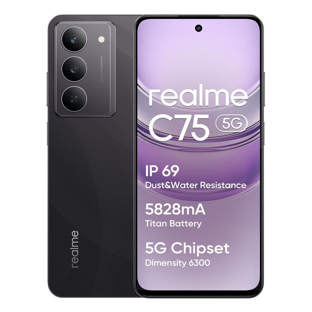 Celular realme C75 5G Smartphone 8+256 2ANOS E IA GARANTIA Original Versão Global Bateria 5828mAh Câmera 50MP NFC 6,67"
