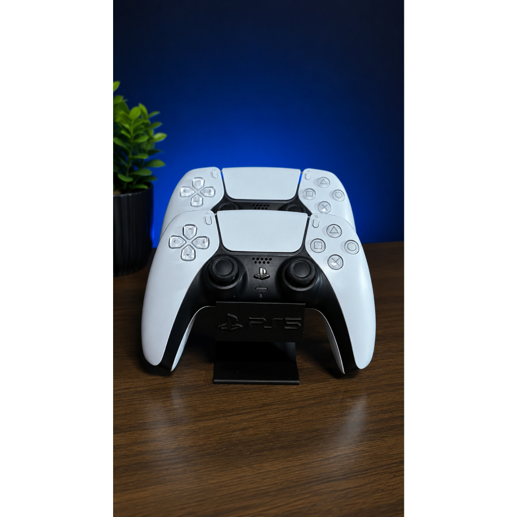 Suporte Duplo para Controle PS5 DualSense | Organizador Gamer PlayStation 5 | Base Porta Controle Impressão 3D