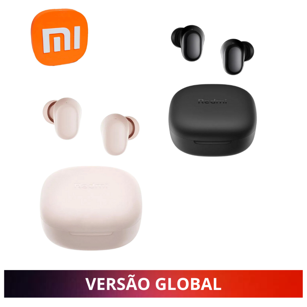 Fone de Ouvido Bluetooth Xiaomi Redmi Buds 6 Play Preto - Conexão Bluetooth 5.4,