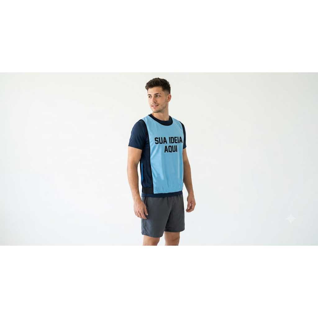 Colete personalizado com sublimação local frente e  costas kit com 7 peças