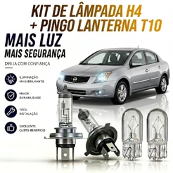Lampada farol BAIXO / ALTO + LANTERNA NISSAN SENTRA 2006 ATÉ 2012