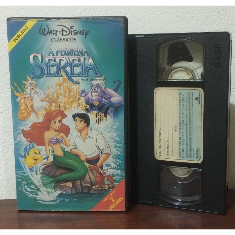 Fita VHS A Pequena Sereia - Walt Disney (1991)