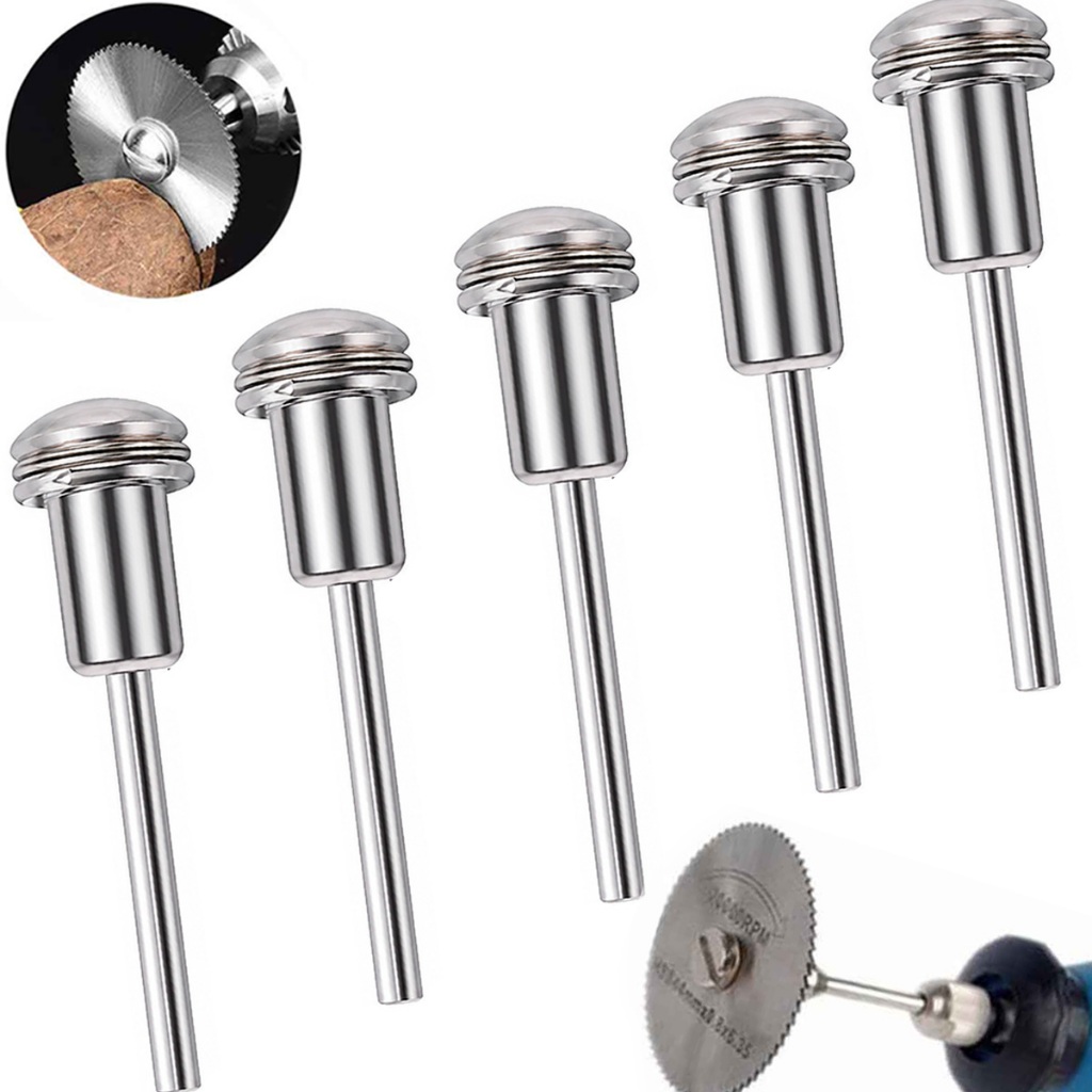 Kit 5 Mandril Haste Pino Mini Disco Serra Micro Retifica Furadeira Parafusadeira Universal Rolken