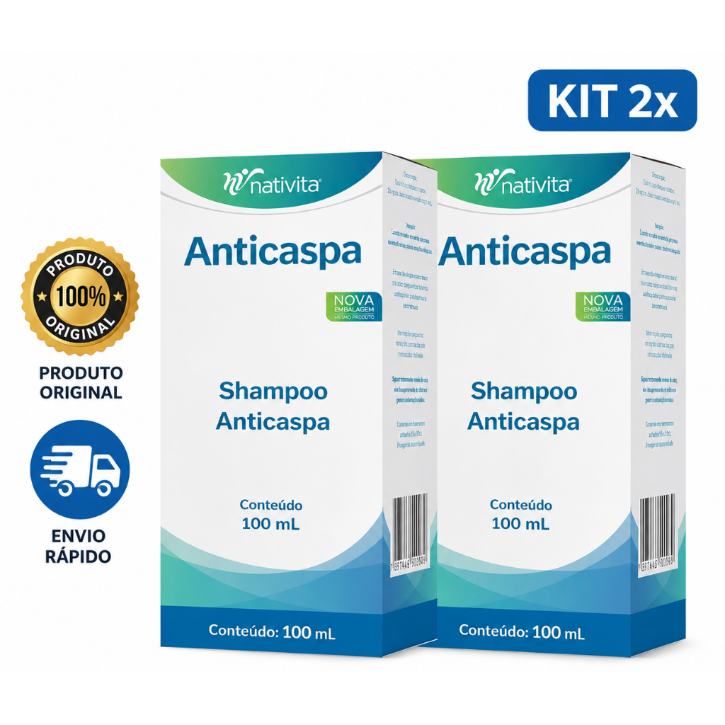 Kit 2x Shampoo Anticaspa Uso Diário 100ml