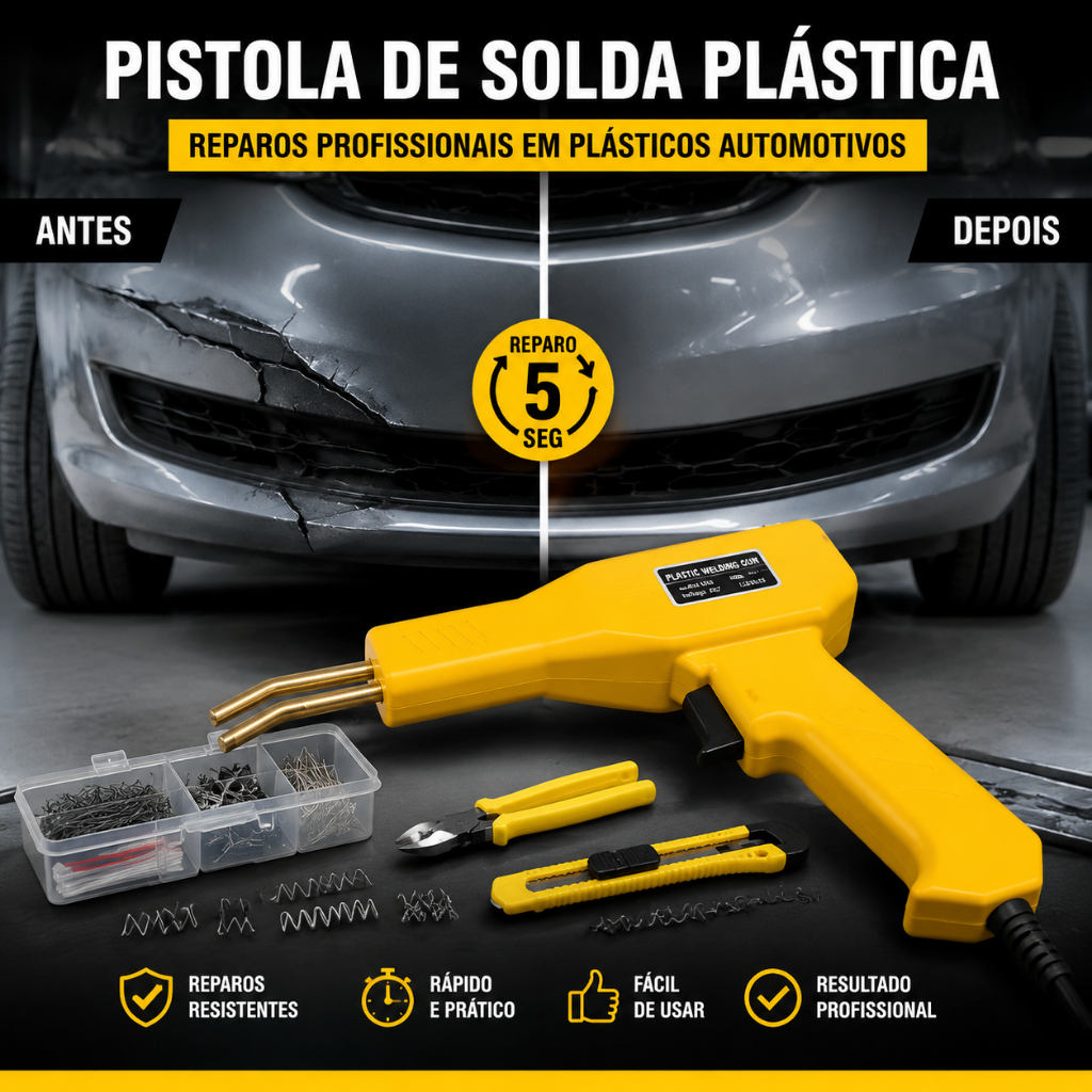Pistola Solda Plástico Para-choque Farol Carro Grampo 110V~220v Entrega rápida Linha Premium