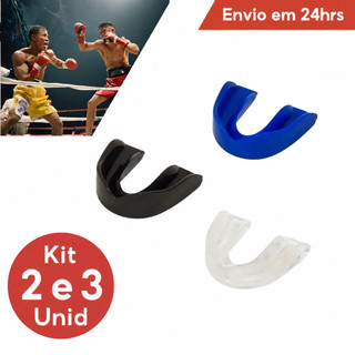 Kit 2/3 Protetor Bucal Simples Moldável Água Quente Luta Boxe