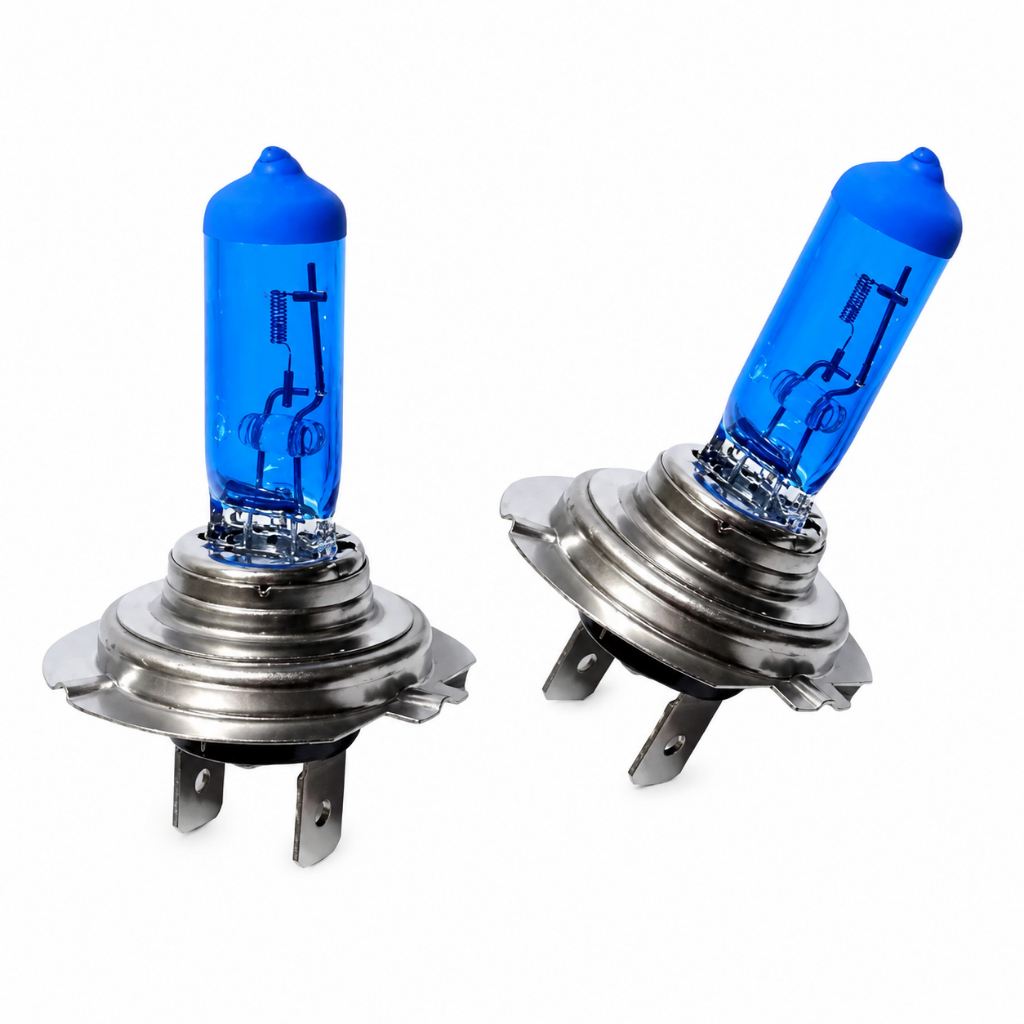 Par Lampada Farol Alto Baixo Super Branca H7 Tiger Auto 8500k Efeito Xenon