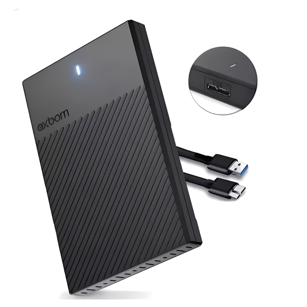HD Externo Slim 500GB USB 3.0 – Notebook, PC, TV (PS4, PS5, Xbox)