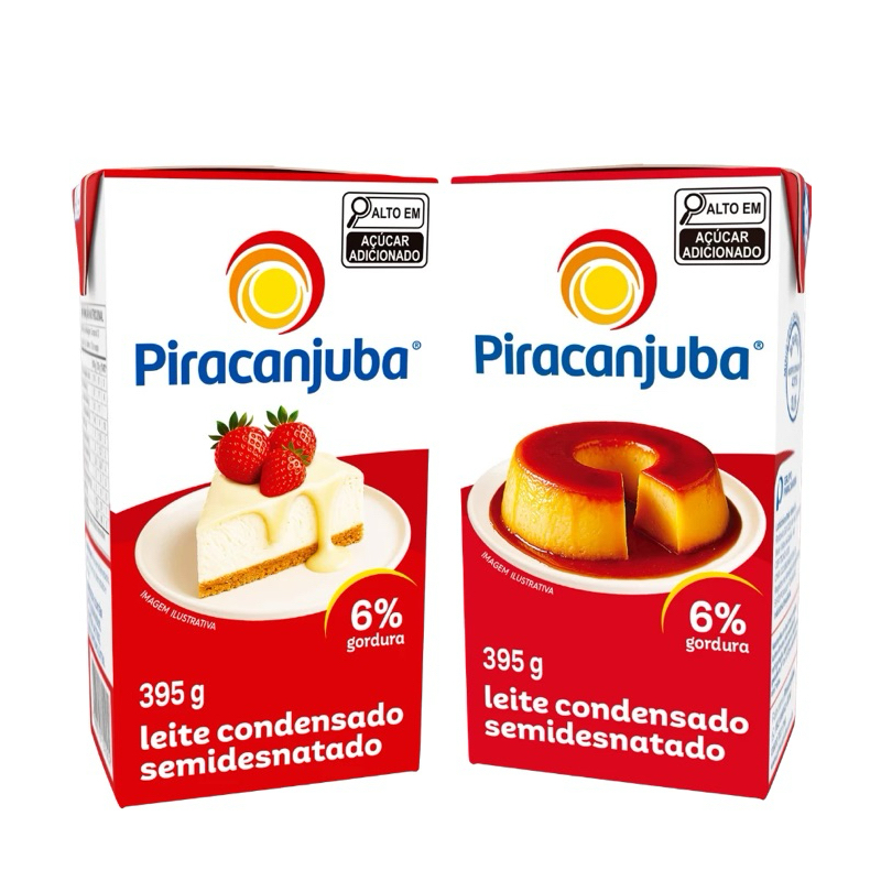 Kit Leite Condensado 395g Piracanjuba doces,sobremesas
