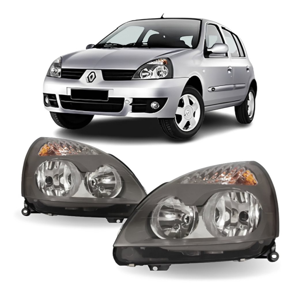 Par /UN Farol Dianteiro Clio 2007 2008 2009 2010  2011 1ªLinha Novo
