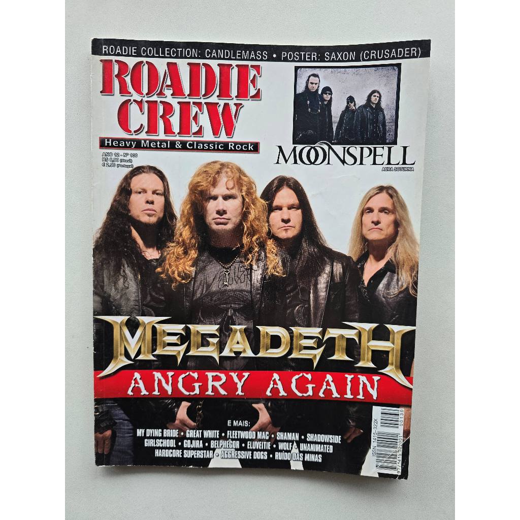 Revista Roadie Crew Nº 130- 2009 - Megadeth / Pôster Saxon / Fleetwood Mac / Shaman