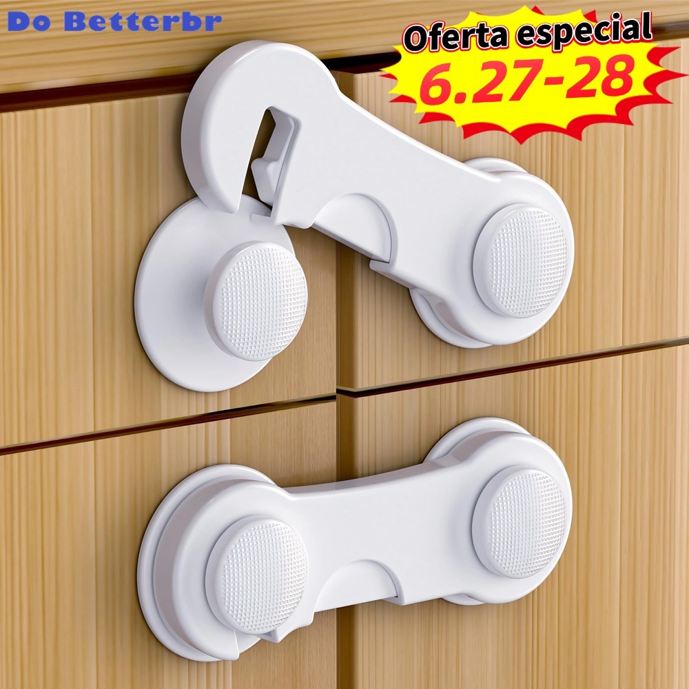 Kit 10/20 Travas Para Gaveta Porta Armário Segurança Bebê - Opção de cores