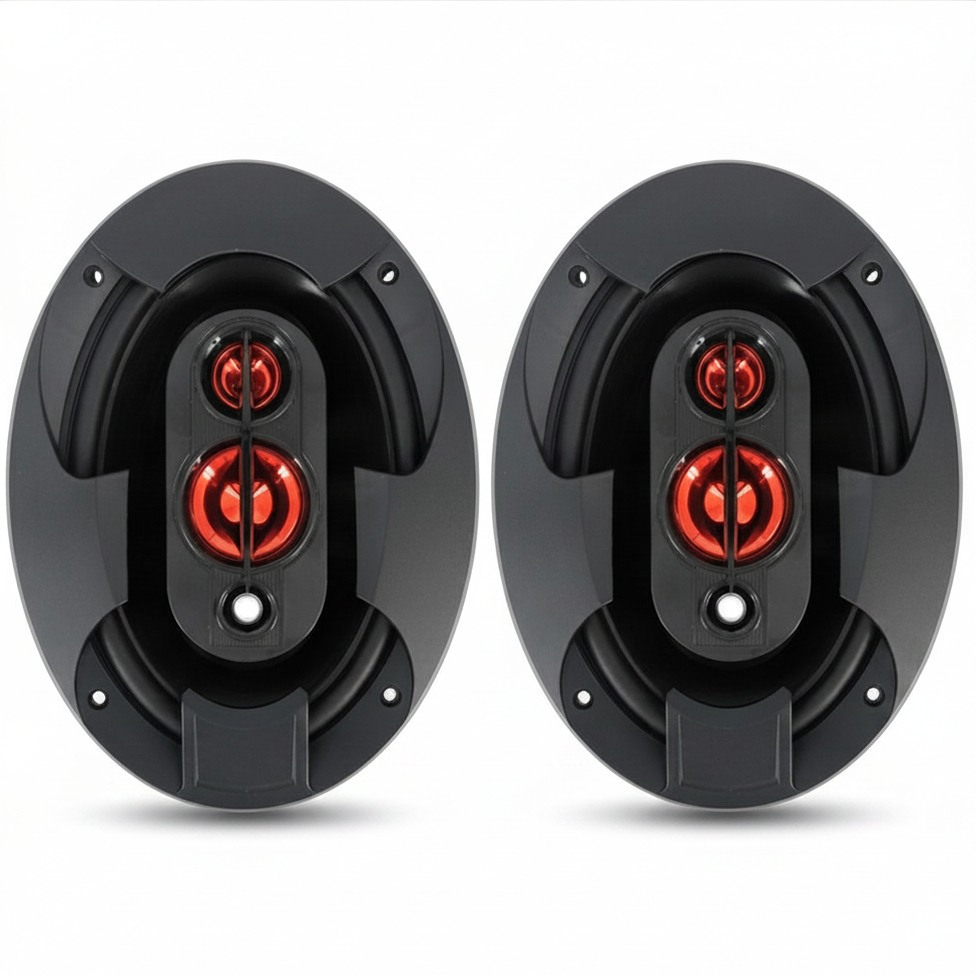 PAR DE ALTO FALANTES 6X9 BOMBER BBR 130W RMS 4 OHMS PAR GRAVES FORTES TRIAXIAL QUALIDADE DE AUDIOI  SOM AUTOMOTIVO