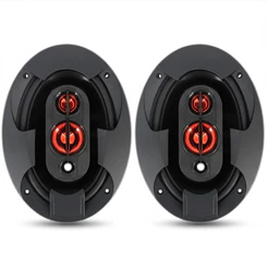 PAR DE ALTO FALANTES 6X9 MULTIVIAS BOMBER BBR 130W RMS 4 OHMS GRAVES FORTES TRIAXIAL QUALIDADE DE AUDIO SOM AUTOMOTIVO