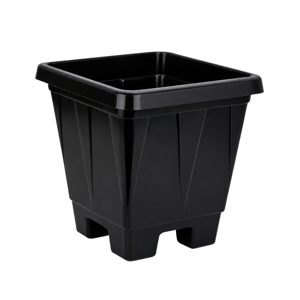 Kit 10 Vasos Quadrados Preto 2lt Horta Planta Casa Jardim Mudas