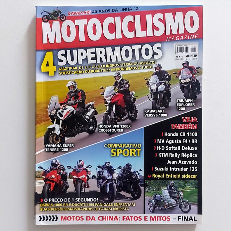 Revista Motociclismo Magazine N183 Mar2013 Yamaha Super Ténéré 1200 Kawasaki Versys 1000