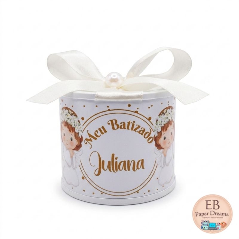Tubolatas Personalizada 5x6cm -Lembrancinha Batizado / Batismo/ Primeira Eucaristia/ ANJINHO