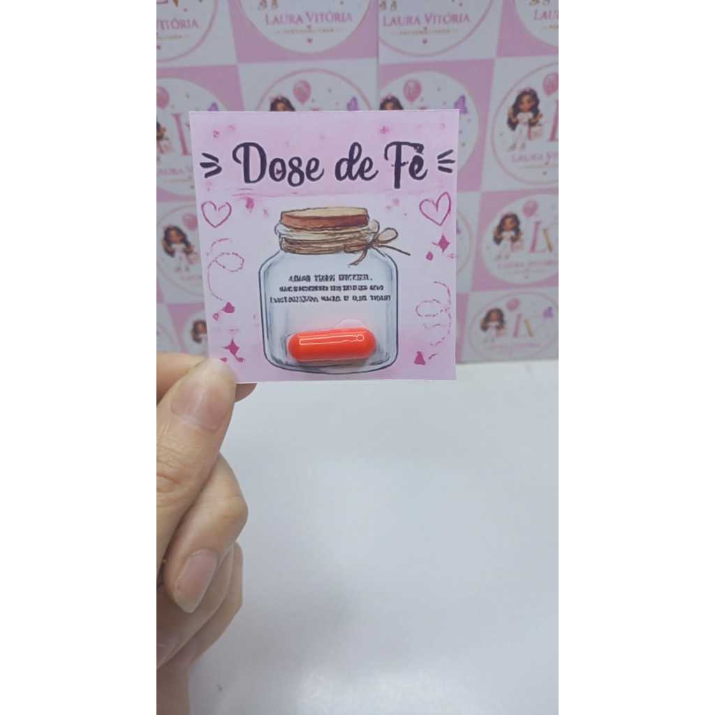 Dose de Fé Personalizada | Lembrançinha Cristã Com Mensagem Biblíca