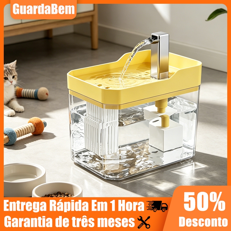 Fonte Bebedouro Automático Para Gatos com Filtro Fonte de Água